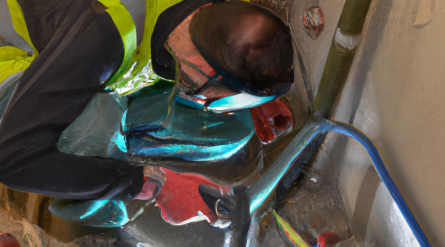 travail en espace confiné sur chantier